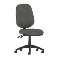 Dynamic Permanent Contact Backrest Task Operator Chair Without Arms Eclipse Plus III Charcoal Seat High Back