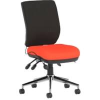 Dynamic Independent Seat & Back Task Operator Chair Without Arms Chiro Black Back, Tabasco Red Seat Medium Back