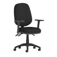 Dynamic Independent Seat & Back Task Operator Chair Height Adjustable Arms Eclipse Plus III Black Seat High Back