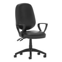 Dynamic Tilt & Lock Task Operator Chair Loop Arms Eclipse Plus II Black Seat High Back