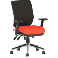 dynamic Stevia Operator Chair Synchro Tilt Fabric Height-Adjustable Armrest Black, Red 110 kg Chiro 650 x 590 x 900 mm