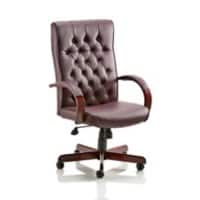 Dynamic Tilt & Lock Executive Chair Fixed Arms Chesterfield Burgundy Back, Burgundy Seat High Back