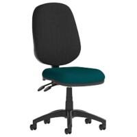 dynamic Eclipse II Operator Chair Permanent Contact Fabric without armrest Black, Maringa Teal 120 kg Eclipse Plus II 600 x 600 x 970 mm