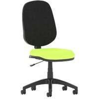 Dynamic Permanent Contact Backrest Task Operator Chair Without Arms Eclipse I Black Back, Myrrh Green Seat High Back