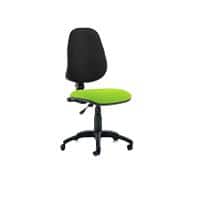 Dynamic Permanent Contact Backrest Task Operator Chair Without Arms Eclipse I Black Back, Myrrh Green Seat High Back