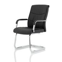 dynamic Visitor Chair Basic Tilt Fabric Fixed Armrest Black, Chrome 120 kg Carter Cantilever 580 x 580 x 985 mm