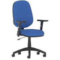 Dynamic Permanent Contact Backrest Task Operator Chair Height Adjustable Arms Eclipse Plus I Blue- Seat High Back