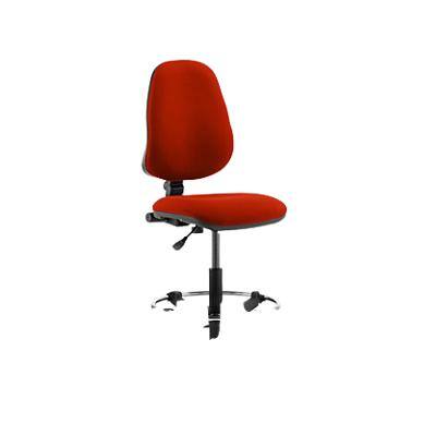 Dynamic Permanent Contact Backrest Task Operator Chair Without Arms Eclipse I Tabasco Red Seat High Back