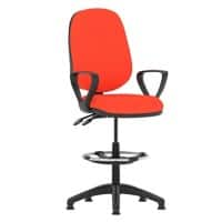 Dynamic Permanent Contact Backrest Task Operator Chair Loop Arms Eclipse II Tabasco Red Seat High Back