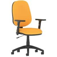 Dynamic Permanent Contact Backrest Task Operator Chair Height Adjustable Arms Eclipse I Senna Yellow Seat High Back