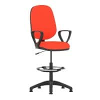 Dynamic Permanent Contact Backrest Task Operator Chair Loop Arms Eclipse I Tabasco Red Seat High Back