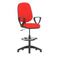 Dynamic Permanent Contact Backrest Task Operator Chair Loop Arms Eclipse I Bergamot Cherry Seat High Back