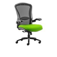 dynamic Houston Heavy Duty Chair Synchro Tilt Mesh Fabric Height-Adjustable Armrest Black, Light Green 205 kg Houston 750 x 720 x 1,120 mm