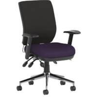 dynamic Stevia Operator Chair Synchro Tilt Fabric Height-Adjustable Armrest Black, Purple 110 kg Chiro 650 x 590 x 900 mm