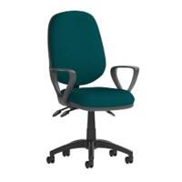 dynamic Eclipse III Operator Chair Permanent Contact Fabric Fixed Armrest Maringa Teal 120 kg Eclipse III 600 x 600 x 970 mm