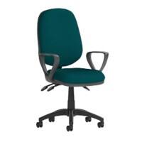 Dynamic Independent Seat & Back Task Operator Chair Loop Arms Eclipse III Maringa Teal Seat High Back