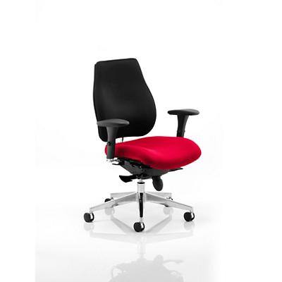 Dynamic Synchro Tilt Posture Chair Multi-Functional Arms Chiro Plus Black Back, Bergamot Cherry Seat High Back