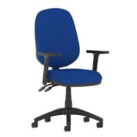 Dynamic Tilt & Lock Task Operator Chair Height Adjustable Arms Eclipse Plus II Stevia Blue Seat High Back