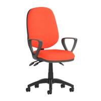 Dynamic Independent Seat & Back Task Operator Chair Loop Arms Eclipse Plus III Tabasco Red Seat High Back