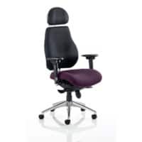 dynamic Stevia Posture Chair Synchro Tilt Fabric Optional Armrest Height-adjustable Seat Black, Purple 150 kg Chiro Plus Ultimate 710 x 690 x 1,220 mm