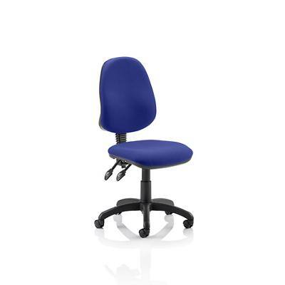 Dynamic Permanent Contact Backrest Task Operator Chair Without Arms Eclipse Plus II Stevia Blue Seat High Back