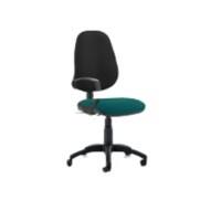 Dynamic Tilt & Lock Task Operator Chair Loop Arms Eclipse Plus III Black Back, Maringa Teal Seat High Back