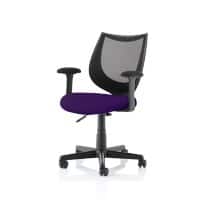 Dynamic Basic Tilt Task Operator Chair Fixed Arms Camden Black Back, Tansy purple Seat Medium Back
