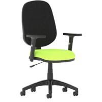 dynamic Eclipse I Operator Chair Permanent Contact Fabric Height-Adjustable Armrest Black, Light Green 120 kg Eclipse I 600 x 600 x 1,010 mm
