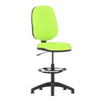 Dynamic Permanent Contact Backrest Task Operator Chair Without Arms Eclipse I Myrrh Green Seat High Back and Hi Rise Draughtsman Kit