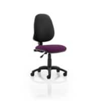 Dynamic Permanent Contact Backrest Task Operator Chair Without Arms Eclipse I Black Back, Tansy purple Seat High Back