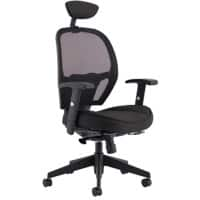 Task Office Chair Denver Black Mesh Chair With Headrest