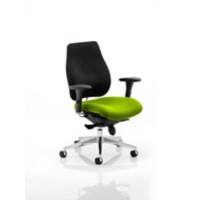 dynamic Stevia Posture Chair Synchro Tilt Fabric Optional Armrest Black, Light Green 150 kg Chiro Plus 710 x 690 x 1,010 mm