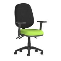 dynamic Eclipse III Operator Chair Permanent Contact Fabric Height-Adjustable Armrest Black, Light Green 120 kg Eclipse Plus III 600 x 600 x 970 mm