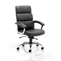 Dynamic Basic Tilt Executive Chair Fixed Arms Desire Black Seat, Chrome Frame High Back