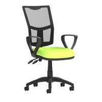 dynamic Eclipse II Operator Chair Permanent Contact Mesh Fabric Fixed Armrest Black, Light Green 120 kg Eclipse II 600 x 600 x 970 mm
