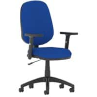 Dynamic Permanent Contact Backrest Task Operator Chair Height Adjustable Arms Eclipse I Stevia Blue Seat High Back