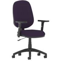 Dynamic Permanent Contact Backrest Task Operator Chair Height Adjustable Arms Eclipse I Tansy Purple Seat High Back