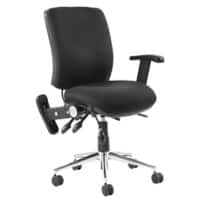 Dynamic Independent Seat & Back Task Operator Chair Folding & Height Adjustable Arms Chiro Black Seat Without Headrest Medium Back