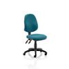 Dynamic Permanent Contact Backrest Task Operator Chair Without Arms Eclipse Plus II Maringa Teal Seat High Back