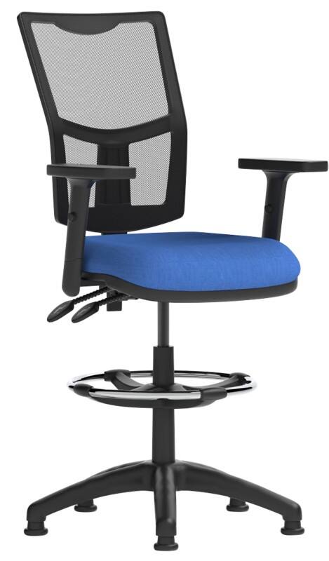 dynamic Eclipse II Operator Chair Permanent Contact Fabric Height-Adjustable Armrest Blue 120 kg Eclipse II 600 x 600 x 1,070 mm