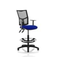 Dynamic Permanent Contact Backrest Task Operator Chair Height Adjustable Arms Eclipse II Blue Seat High Back and Hi Rise Draughtsman Kit