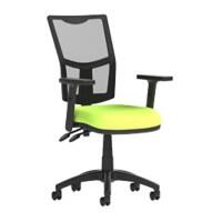 Dynamic Permanent Contact Backrest Task Operator Chair Height Adjustable Arms Eclipse II Myrrh Green Seat Medium Back