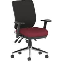 Dynamic Independent Seat & Back Task Operator Chair Height Adjustable Arms Chiro Black Back, Ginseng Chilli Seat Medium Back