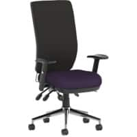 Dynamic Independent Seat & Back Task Operator Chair Height Adjustable Arms Chiro Black Back, Tansy Purple Seat High Back