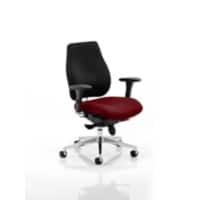 dynamic Stevia Posture Chair Synchro Tilt Fabric Optional Armrest Black, Red 150 kg Chiro Plus 710 x 690 x 1,010 mm