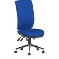 Dynamic Independent Seat & Back Task Operator Chair Without Arms Chiro Stevia Blue Seat High Back