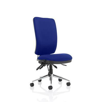 Dynamic Independent Seat & Back Task Operator Chair Without Arms Chiro Stevia Blue Seat High Back