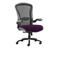 Dynamic Synchro Tilt Heavy Duty Chair Height Adjustable Arms Houston Heavy Duty Black Back, Tansy Purple Seat High Back