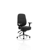 Dynamic Synchro Tilt Operator Chair Height Adjustable Arms Barcelona Deluxe Black Seat High Back