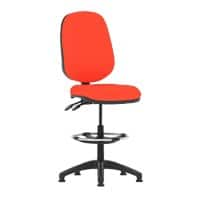 Dynamic Permanent Contact Backrest Task Operator Chair Without Arms Eclipse II Tabasco Red Seat High Back